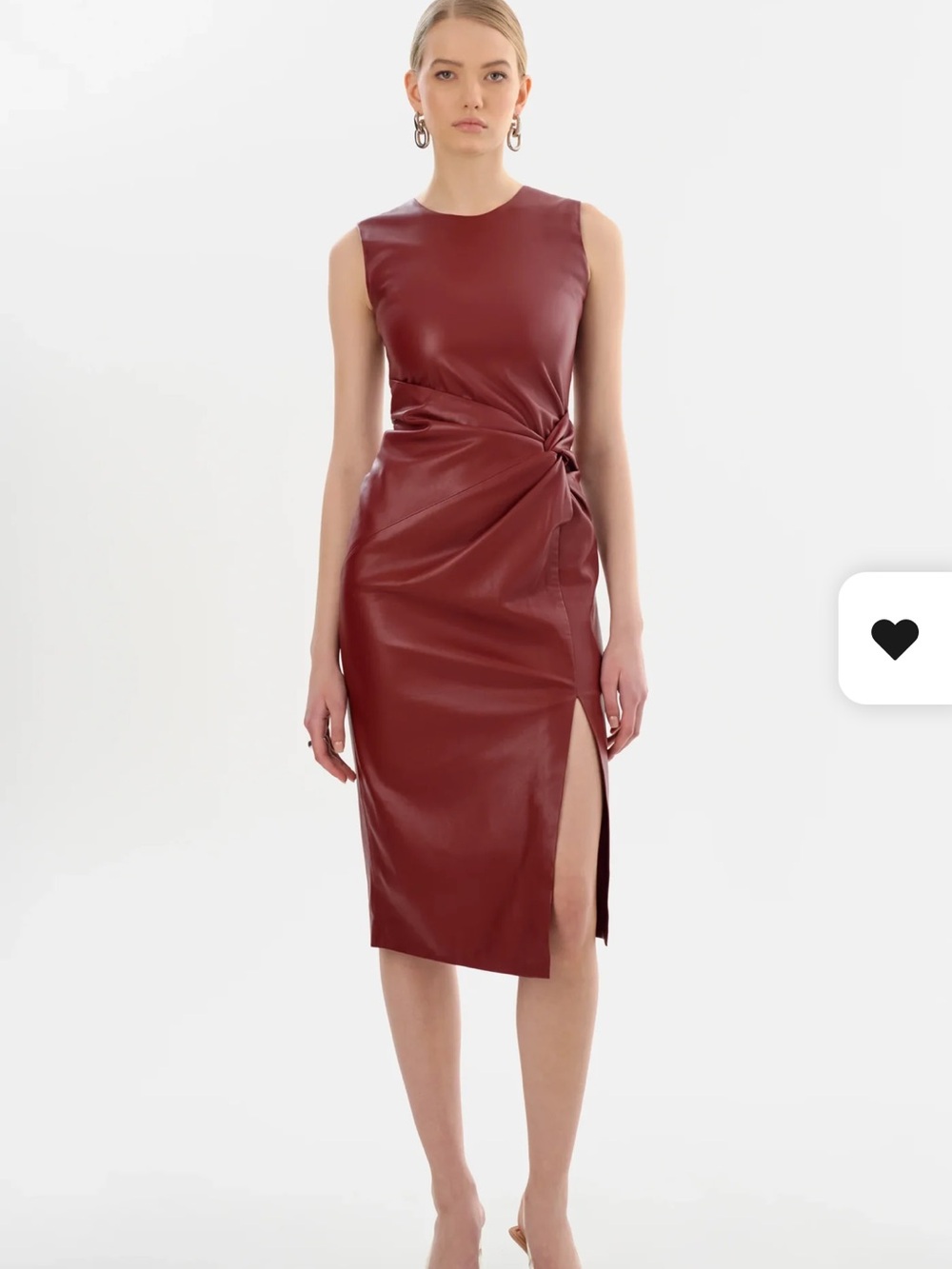 Lamarque Women’s Brett Faux Leather Dress | Burgundy